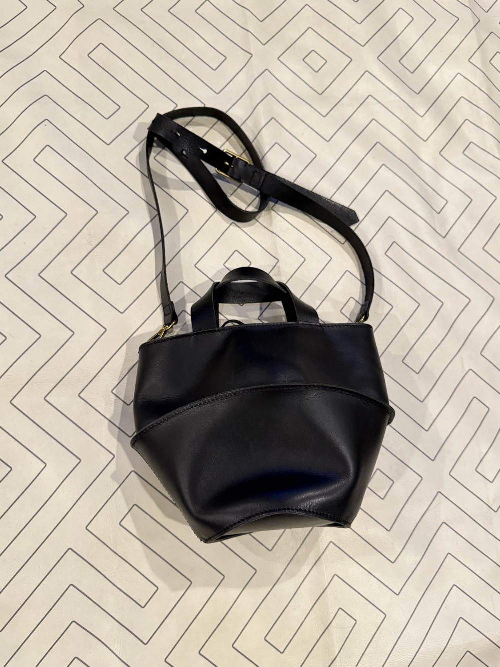 Madewell Black Leather Crossbody Purse
